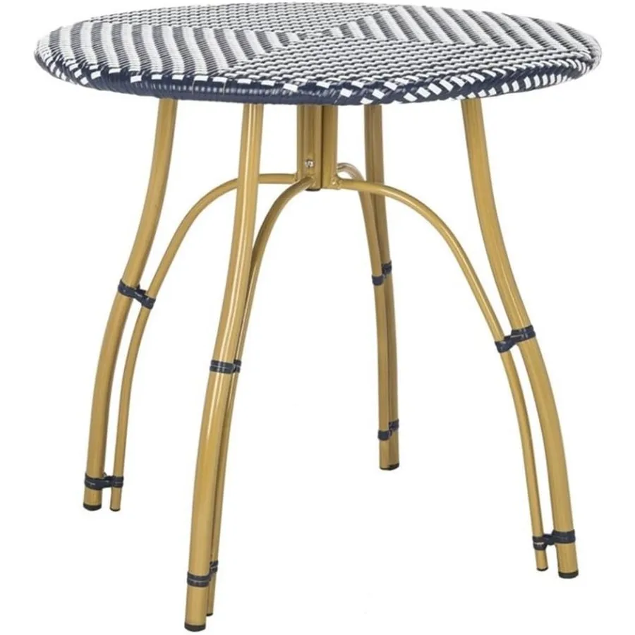 PAT4011A Outdoor Collection Kylie Navy and White Rattan Bistro Table
PAT4011A Outdoor Collection Kylie Navy and White Rattan Bistro Table