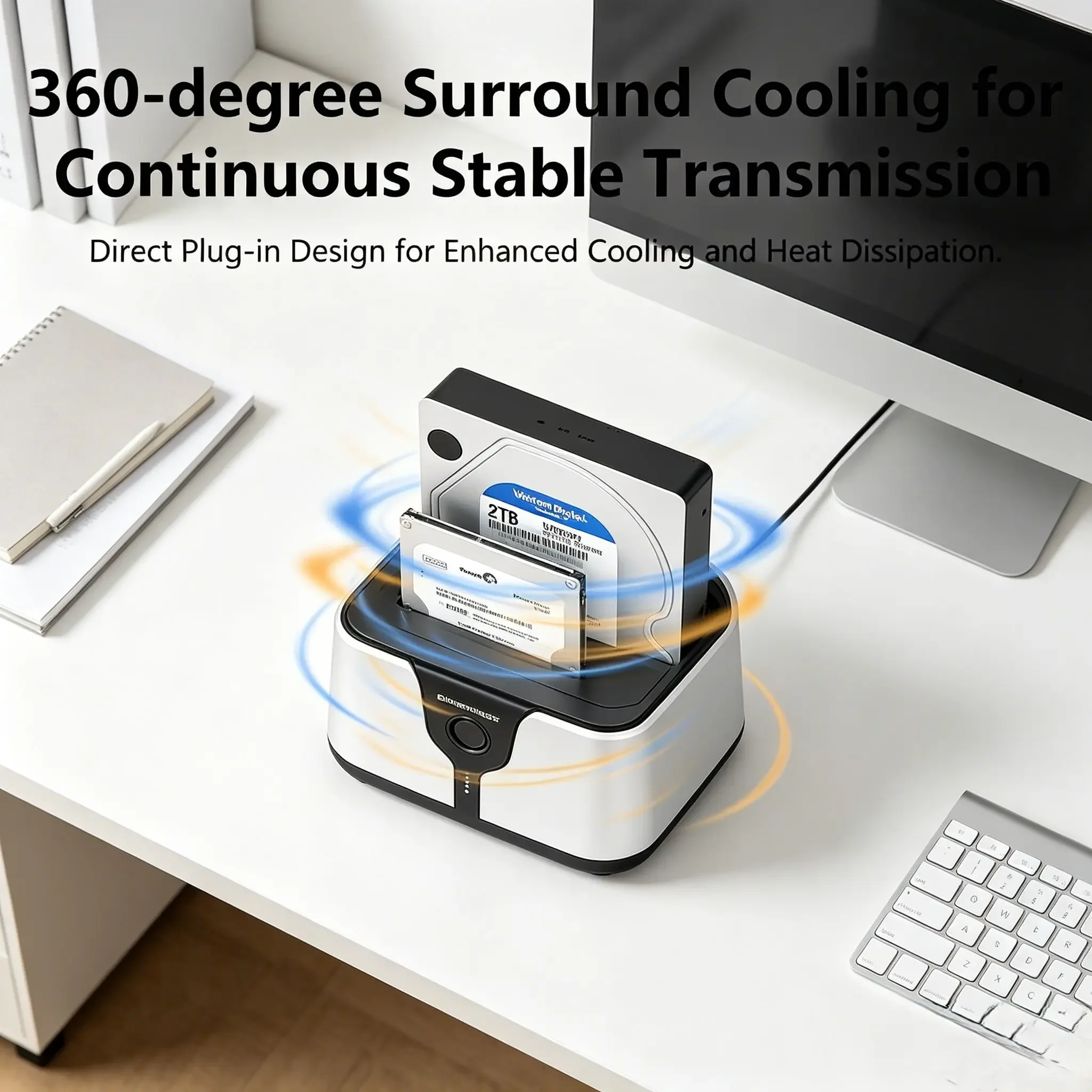 2‑Bay SATA HDD SSD Docking Station, USB 3.0 Offline Clone Enclosure for 2.5/3.5 Inch Hard Drives
2‑Bay SATA HDD SSD Docking Station, USB 3.0 Offline Clone Enclosure for 2.5/3.5 Inch Hard Drives