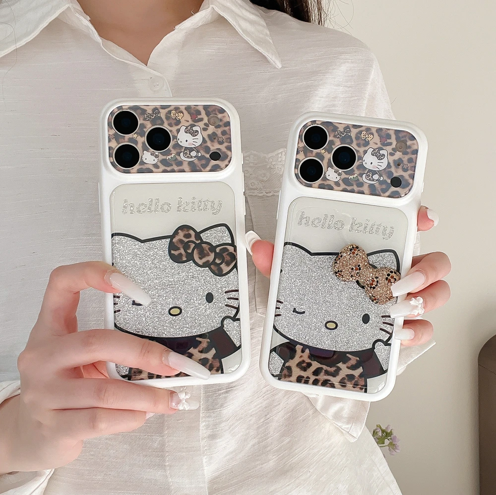Fashion Cute Cartoon Sanrio Hello Kittty leopard Print Bow Phone Case For iPhone 17 Pro 16 15 14 Pro Max Shockproof Hard Cover
Fashion Cute Cartoon Sanrio Hello Kittty leopard Print Bow Phone Case For iPhone 17 Pro 16 15 14 Pro Max Shockproof Hard Cover