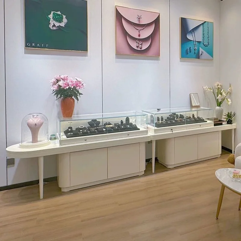Custom. Jewelry Showcase High-End Ornament Display Cabinet Customized Silver Jewelry Jade Products Display Show
Custom. Jewelry Showcase High-End Ornament Display Cabinet Customized Silver Jewelry Jade Products Display Show