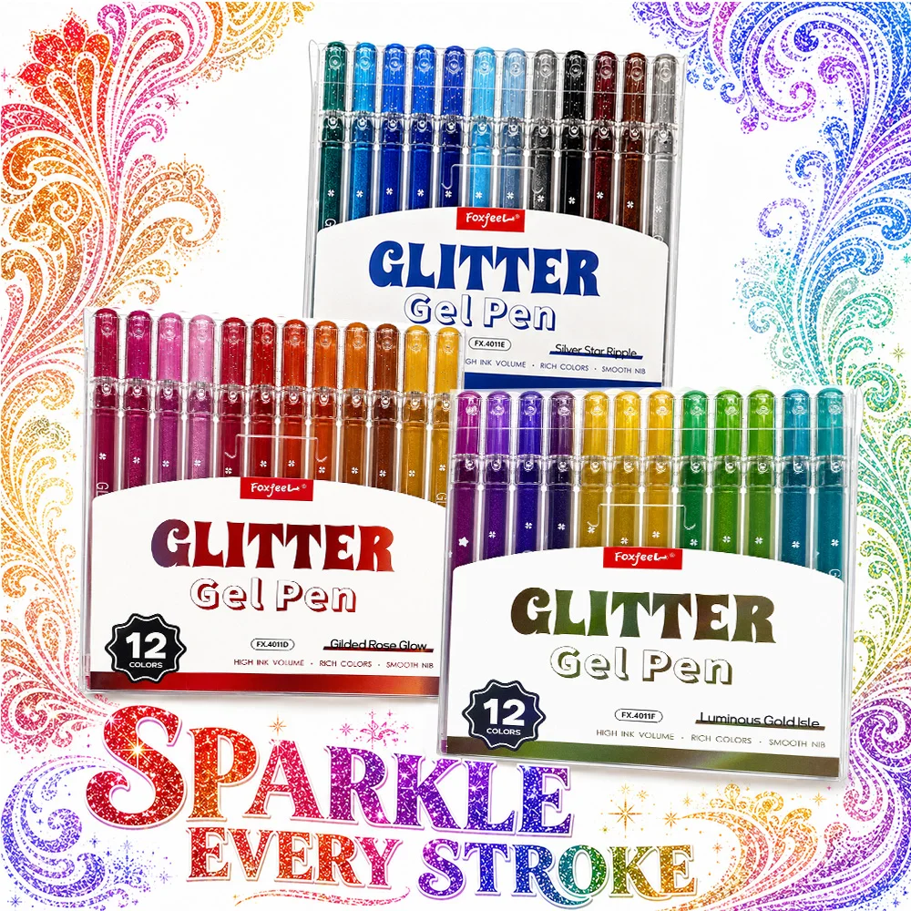 12 Colors Metal Glitter Gel Pens 0.8MM Fine Shine Outline Markers Art Graffiti Jouranl Crafts Decoration Scrapbooking DIY Tools
12 Colors Metal Glitter Gel Pens 0.8MM Fine Shine Outline Markers Art Graffiti Jouranl Crafts Decoration Scrapbooking DIY Tools