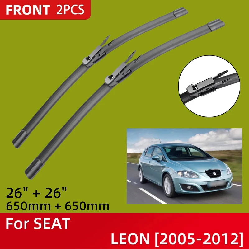 Front Wiper Blades For SEAT LEON 2005-2012 Windshield Windscreen Window 26"+26" 2005 2006 2007 2008 2009 2010 2011 2012
Front Wiper Blades For SEAT LEON 2005-2012 Windshield Windscreen Window 26"+26" 2005 2006 2007 2008 2009 2010 2011 2012