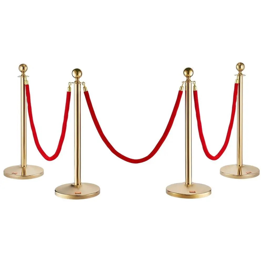 Stainless Steel Stanchion Posts with Red Velvet Ropes 4-Pack Crowd Control Queue Barriers with Fillable Base and Ball Top for
Stainless Steel Stanchion Posts with Red Velvet Ropes 4-Pack Crowd Control Queue Barriers with Fillable Base and Ball Top for