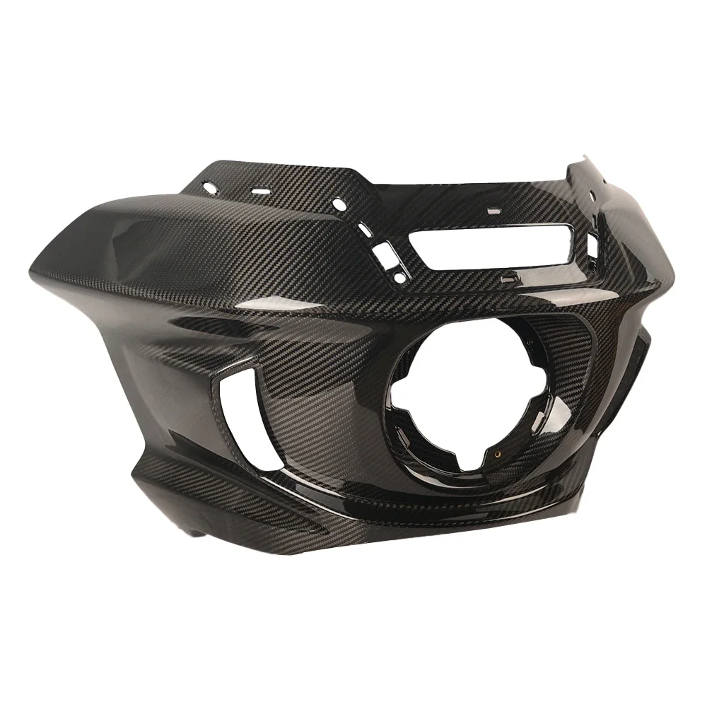 3K Pure Carbon Fiber Front Headlight Fairing for ST Softail Low Rider ST FXLRST 2022-2025 and Aftermarket ST Fairing
3K Pure Carbon Fiber Front Headlight Fairing for ST Softail Low Rider ST FXLRST 2022-2025 and Aftermarket ST Fairing