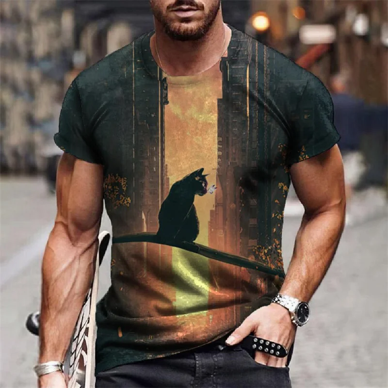 Starry Sky Cat Universe Pattern T-Shirt For Men Funny Animal 3D Printed Tees Summer Harajuku Short Sleeve T Shirts O-Neck Tops
Starry Sky Cat Universe Pattern T-Shirt For Men Funny Animal 3D Printed Tees Summer Harajuku Short Sleeve T Shirts O-Neck Tops