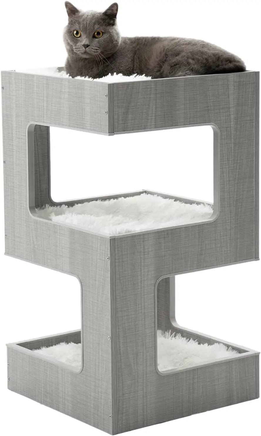 Modern Cat Furniture Cat Tree Spacious Perch Multi-Level Cat Tower for Indoor Cats 27.5 Inch Luxury Cat Tree Stand House
Modern Cat Furniture Cat Tree Spacious Perch Multi-Level Cat Tower for Indoor Cats 27.5 Inch Luxury Cat Tree Stand House