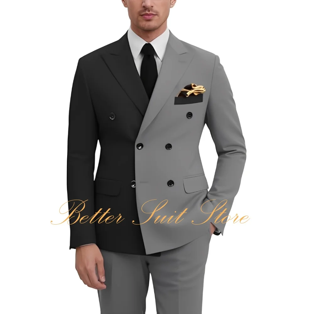 Men's Double Breasted Suit 2 Piece Slim Fit Wedding Prom Suits Peak Lapel Blazer Pants Outfit Men Suits
Men's Double Breasted Suit 2 Piece Slim Fit Wedding Prom Suits Peak Lapel Blazer Pants Outfit Men Suits