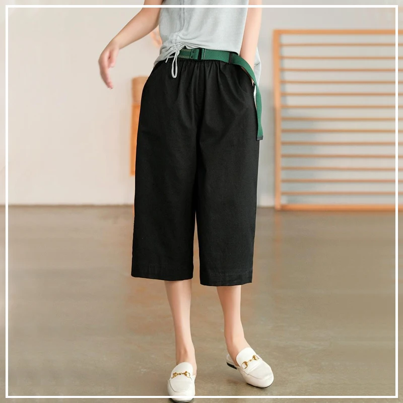 Summer Minimalist Straight Leg High Waisted Slimming Casual Loose Oversized Cotton and Linen Cropped Wide Leg Pants for Women
Summer Minimalist Straight Leg High Waisted Slimming Casual Loose Oversized Cotton and Linen Cropped Wide Leg Pants for Women