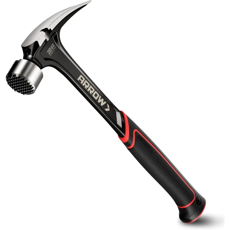 ARROW 20 oz Straight Claw Hammer with Magnetic Nail Holder, Side Nail Puller, Rip Claw Hammer with Milled Face & Shock Absorbing
ARROW 20 oz Straight Claw Hammer with Magnetic Nail Holder, Side Nail Puller, Rip Claw Hammer with Milled Face & Shock Absorbing