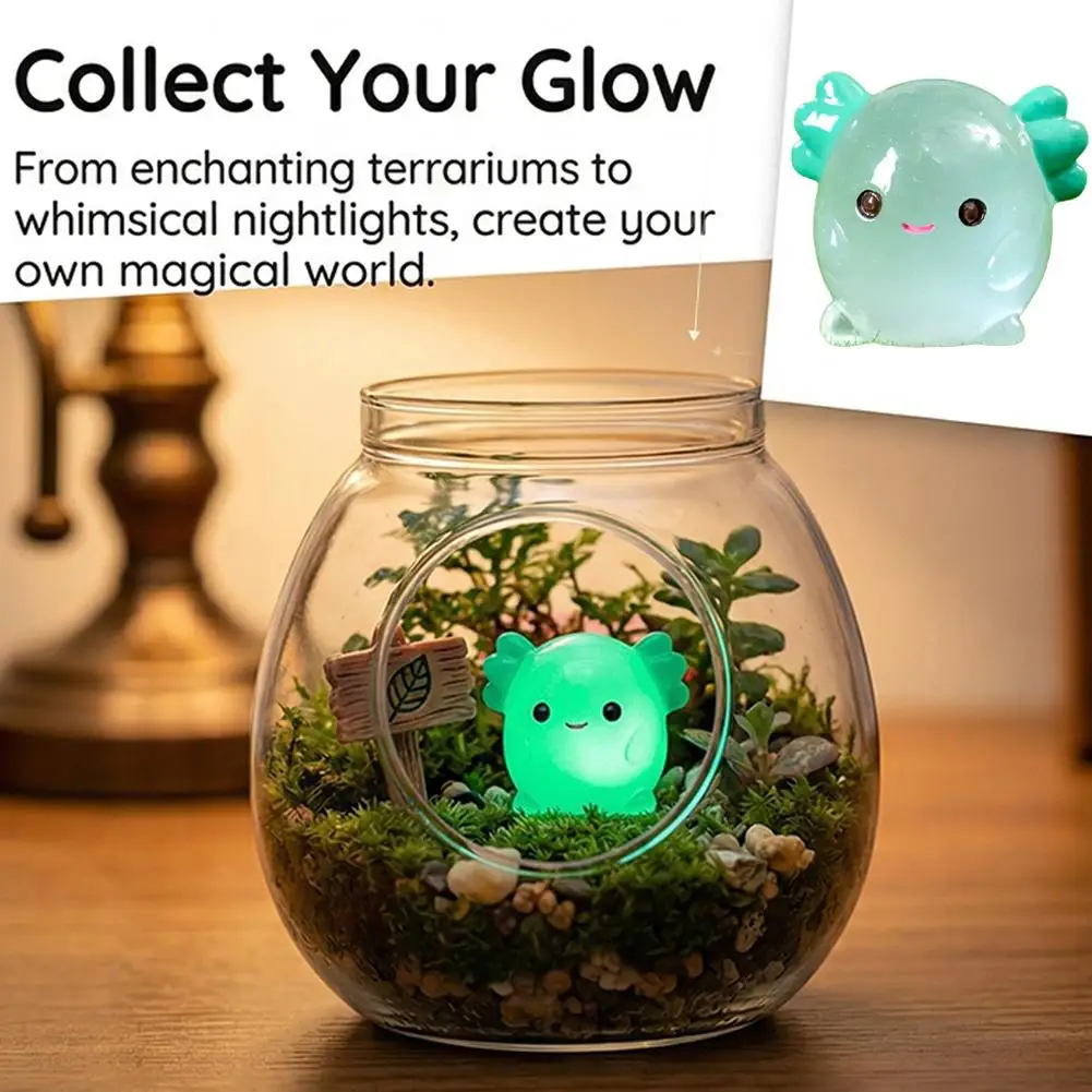 Luminous Axolotl Miniatures Glow In The Dark Resin Animal Figurine For Micro Landscape DIY Fairy Garden Aquarium Ornament
Luminous Axolotl Miniatures Glow In The Dark Resin Animal Figurine For Micro Landscape DIY Fairy Garden Aquarium Ornament