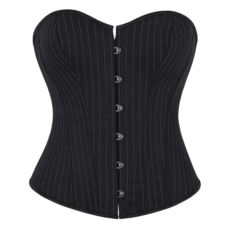 Sexy Black Striped Overbust Corset Office Lady Corselet Sexy Women Lace Up Corset Bustier Strapless Tops Costume Fashion
Sexy Black Striped Overbust Corset Office Lady Corselet Sexy Women Lace Up Corset Bustier Strapless Tops Costume Fashion