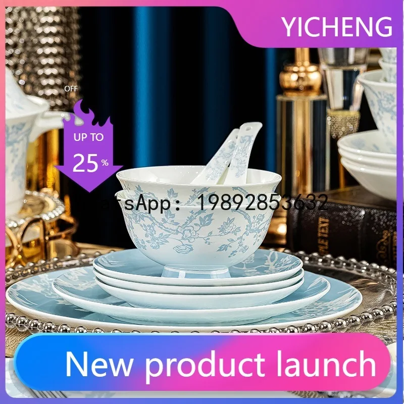 XL Ceramic Tableware Bowl and Plate Set Full Set Gift Wholesale Chinese Bone Porcelain Enamel Bowl and Chopsticks Set
XL Ceramic Tableware Bowl and Plate Set Full Set Gift Wholesale Chinese Bone Porcelain Enamel Bowl and Chopsticks Set