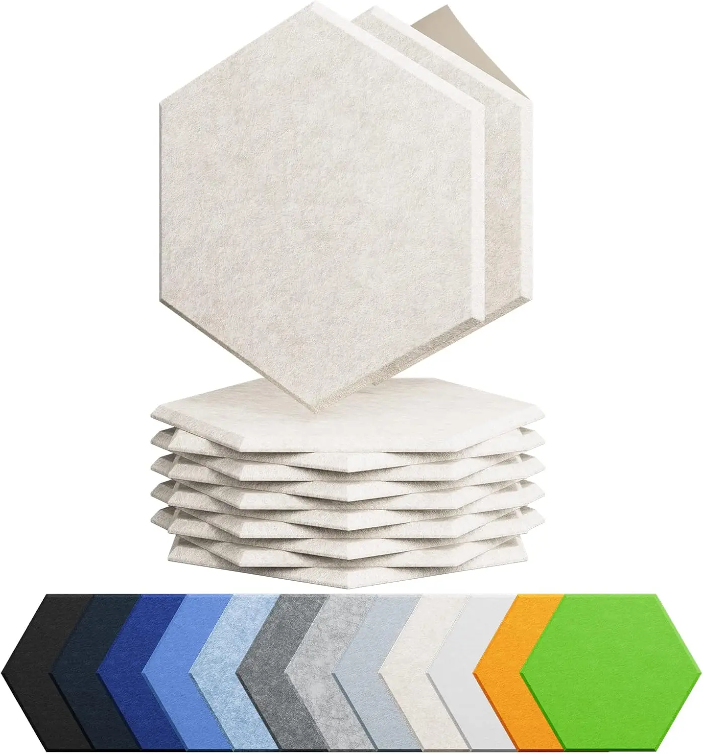 12 Pack Acoustic Panels Self Adhesive Sound Proof Foam, High Density Hexagon Wall Panels for Home, Office, Studio (Beige)
12 Pack Acoustic Panels Self Adhesive Sound Proof Foam, High Density Hexagon Wall Panels for Home, Office, Studio (Beige)