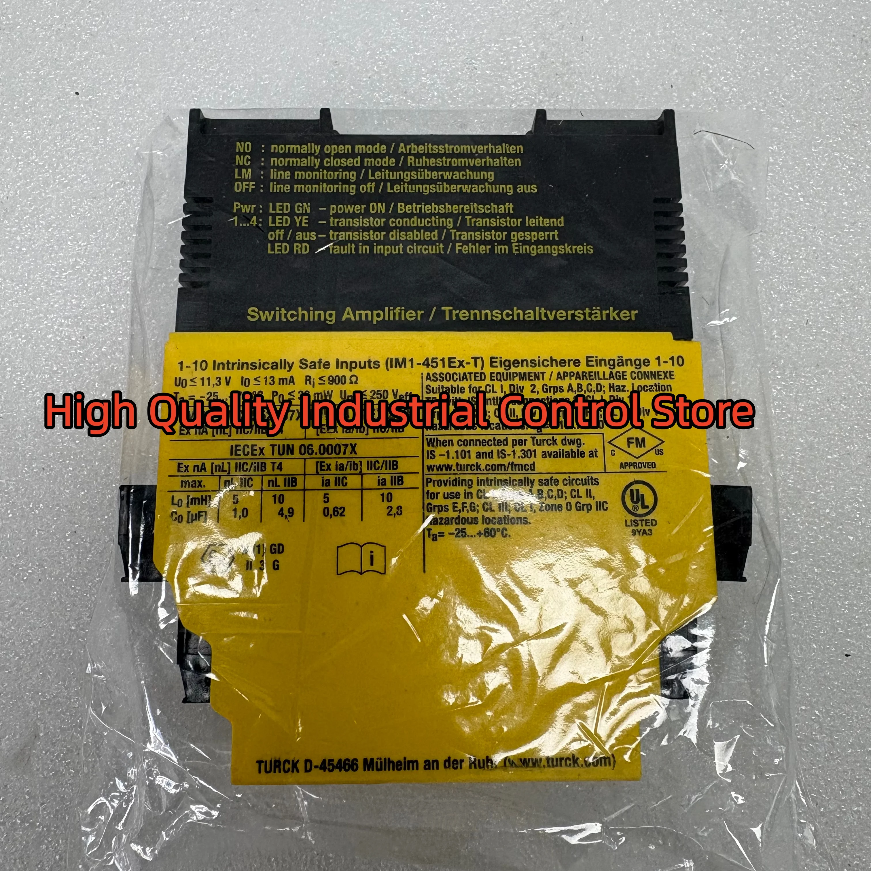 safety barrier IM1-451Ex-T 7541189 new in box
safety barrier IM1-451Ex-T 7541189 new in box