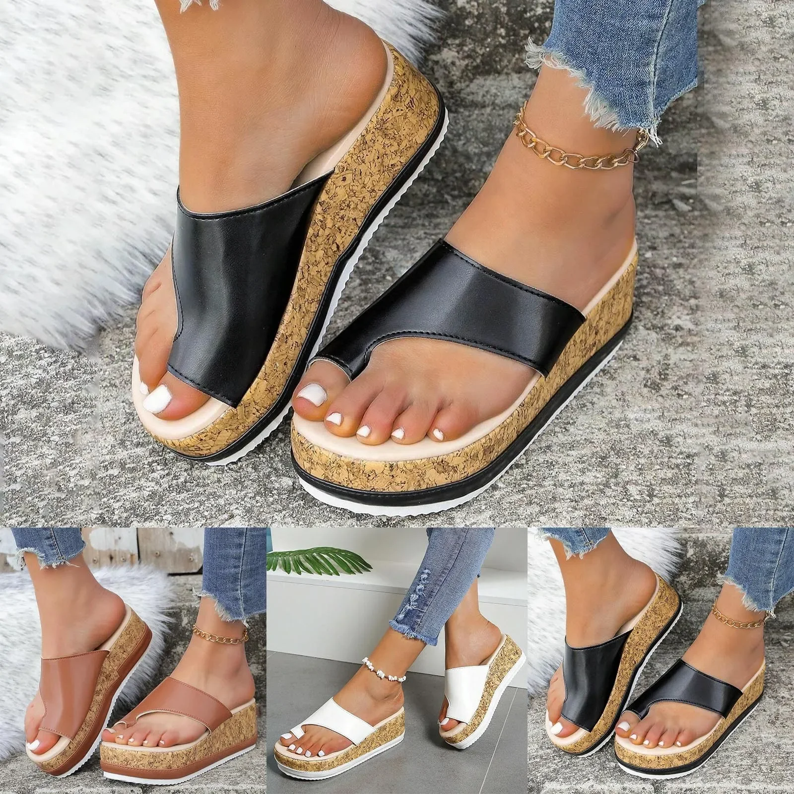 New Size 42 Slipper Women's Shoes Wedges Platform Slides High Heeled Sandals Slip Toe Flip Flops Sandals Woman House Slippers
New Size 42 Slipper Women's Shoes Wedges Platform Slides High Heeled Sandals Slip Toe Flip Flops Sandals Woman House Slippers