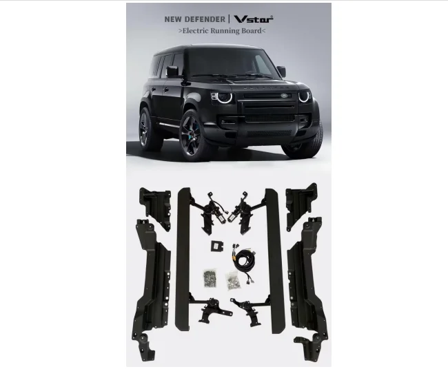 Оригинальные электрические боковые ступеньки 1:1 для Land Rover Defender 110/130 — внешние аксессуары автомобиля, боковая ступенька
Оригинальные электрические боковые ступеньки 1:1 для Land Rover Defender 110/130 — внешние аксессуары автомобиля, боковая ступенька