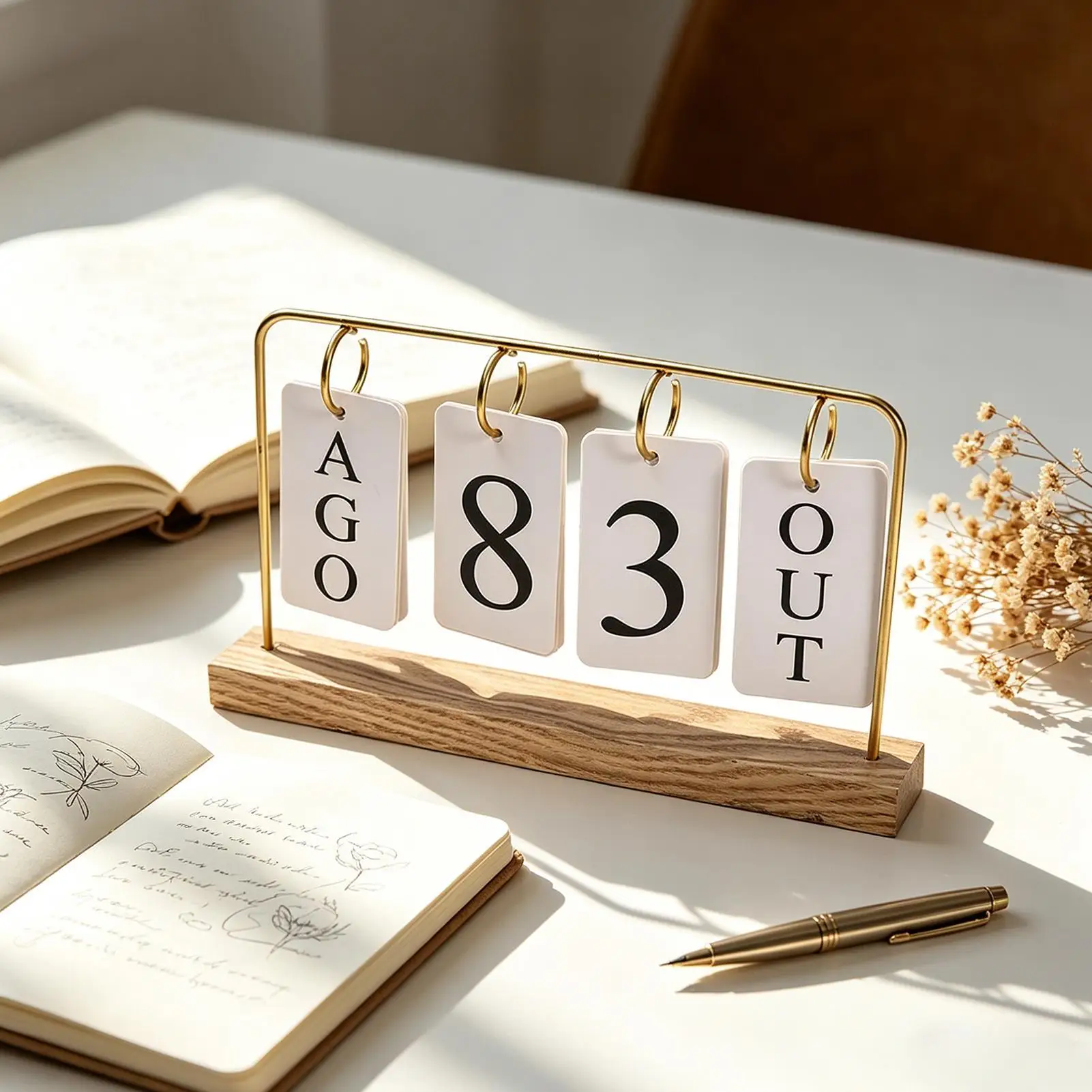 Wooden Desktop turn Calendar Turn Page Design Creative Series Standing Calendar DIY Date Display Calendar Desktop Display
Wooden Desktop turn Calendar Turn Page Design Creative Series Standing Calendar DIY Date Display Calendar Desktop Display