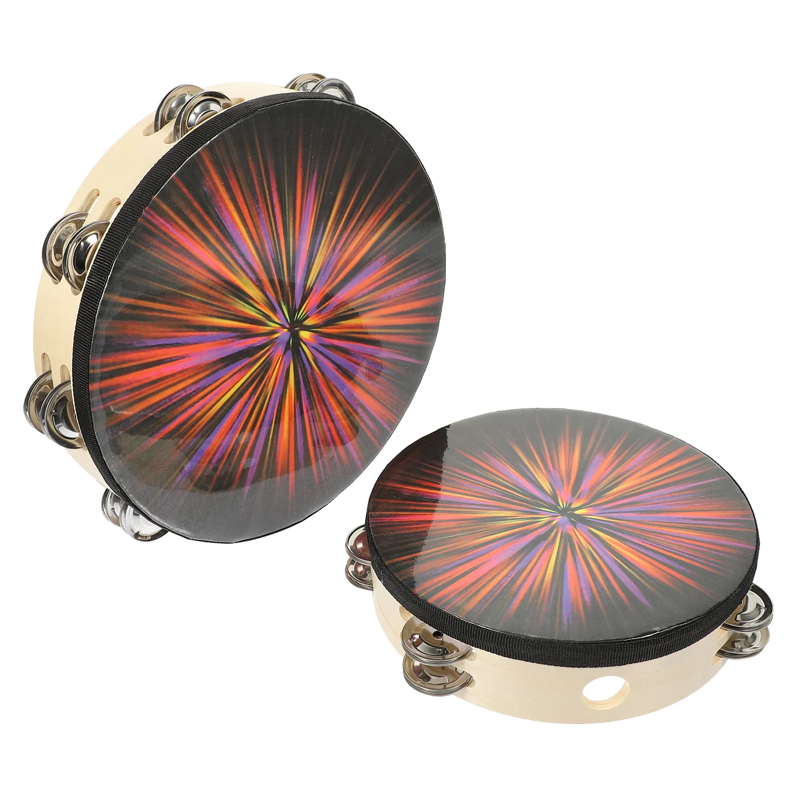 2pcs Colorful Hand Percussion Tambourines Durable Polyester Material Kids Toys Educational Plaything Stage Performance
2pcs Colorful Hand Percussion Tambourines Durable Polyester Material Kids Toys Educational Plaything Stage Performance