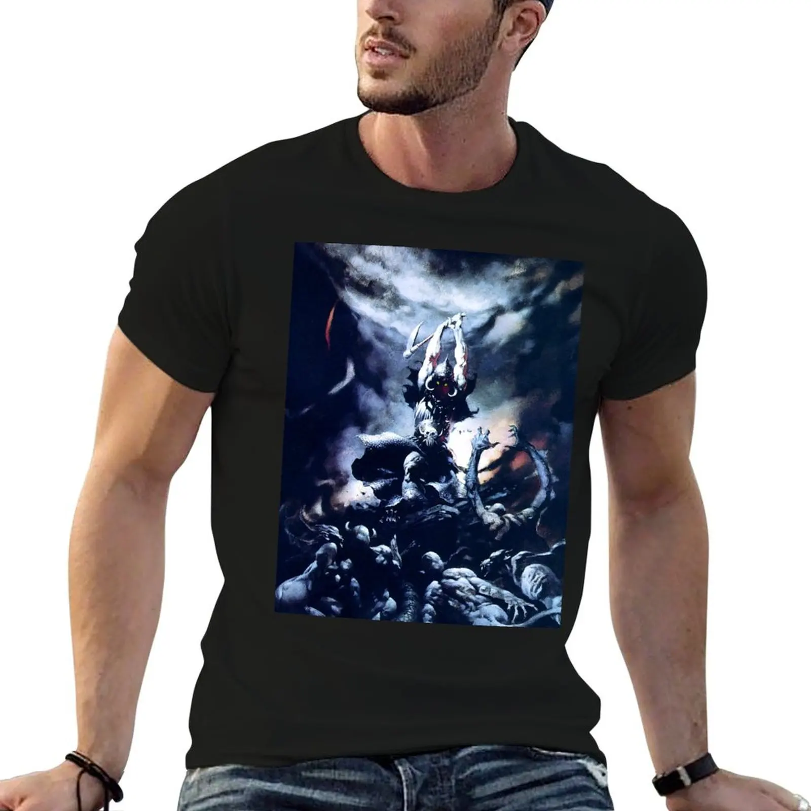 Frank Frazetta - Death Dealer T-Shirt anime tshirt t shirt man designer t shirt custom print T-shirt
Frank Frazetta - Death Dealer T-Shirt anime tshirt t shirt man designer t shirt custom print T-shirt