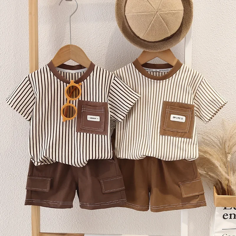New Summer Baby Clothes Set Children Short Sleeved Suit T-Shirt Shorts 2Pcs/Set Kids Boys Clothing Infant Casual Cotton Costume
New Summer Baby Clothes Set Children Short Sleeved Suit T-Shirt Shorts 2Pcs/Set Kids Boys Clothing Infant Casual Cotton Costume