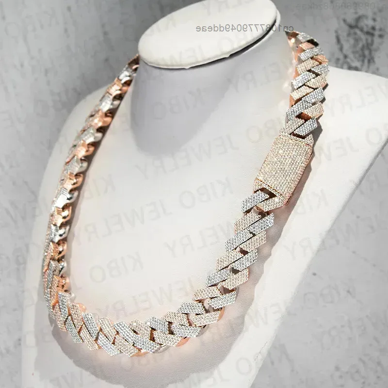 Двухцветное ожерелье с муассанитом Iced Out VVS, стерлинговое серебро 925 пробы и розовое золото, большая огромная кубинская цепочка с муассанитом 18 мм
Двухцветное ожерелье с муассанитом Iced Out VVS, стерлинговое серебро 925 пробы и розовое золото, большая огромная кубинская цепочка с муассанитом 18 мм