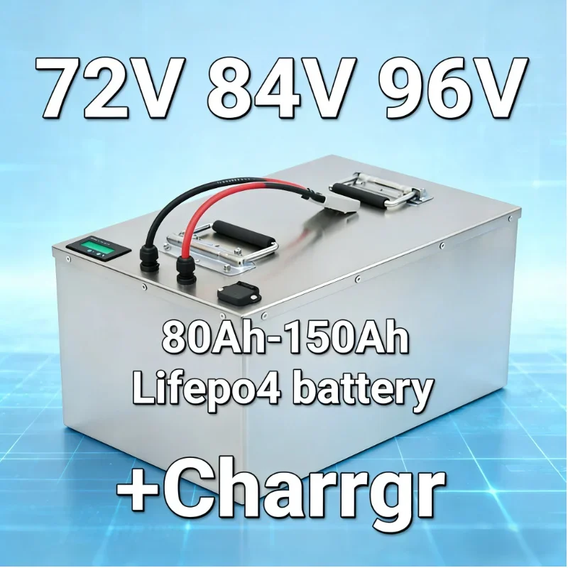 LiFePO4 Аккумулятор 72 В 84 В 96 В 80 Ач 100 Ач 150 Ач с BMS, литий-железо-фосфатный аккумулятор большой емкости 7000 Вт для электромобилей RV AGV Gol
LiFePO4 Аккумулятор 72 В 84 В 96 В 80 Ач 100 Ач 150 Ач с BMS, литий-железо-фосфатный аккумулятор большой емкости 7000 Вт для электромобилей RV AGV Gol