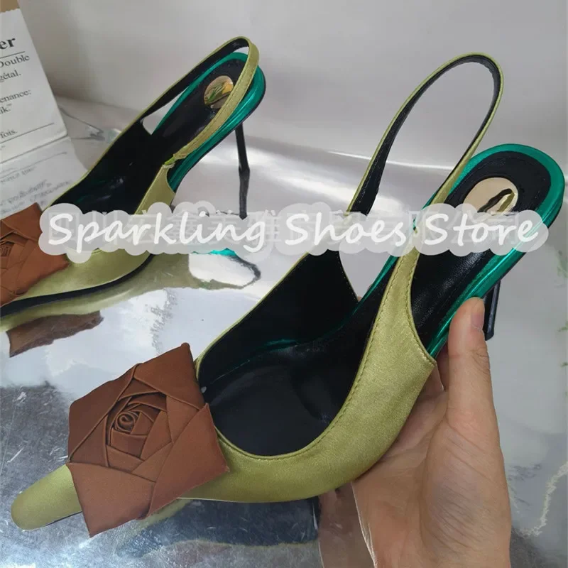 Romantic Rose Decor High Heel Women Sandals Mixed Color Pointed Toe Thin Heel Slingabck Pumps Ladies Party Dress Shoes
Romantic Rose Decor High Heel Women Sandals Mixed Color Pointed Toe Thin Heel Slingabck Pumps Ladies Party Dress Shoes