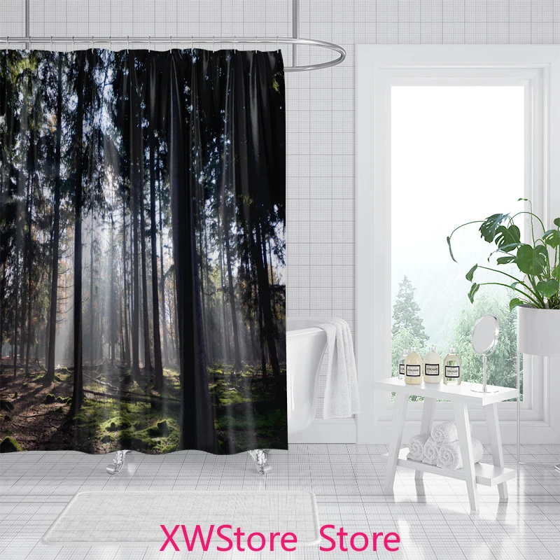 Waterproof and Mildew Proof Nordic Style Shower Curtain Forest Sunshine Design Bathroom Decoration Shower Lining
Waterproof and Mildew Proof Nordic Style Shower Curtain Forest Sunshine Design Bathroom Decoration Shower Lining