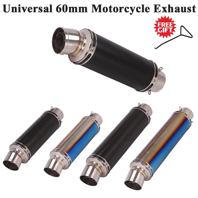 For ATV CBR1000RR S1000RR R6 MT-15 GSXR600 Cbr500 Universal 60mm Motorcycle GP Exhaust Pipe Escape Modified Carbon Fiber Muffler
For ATV CBR1000RR S1000RR R6 MT-15 GSXR600 Cbr500 Universal 60mm Motorcycle GP Exhaust Pipe Escape Modified Carbon Fiber Muffler