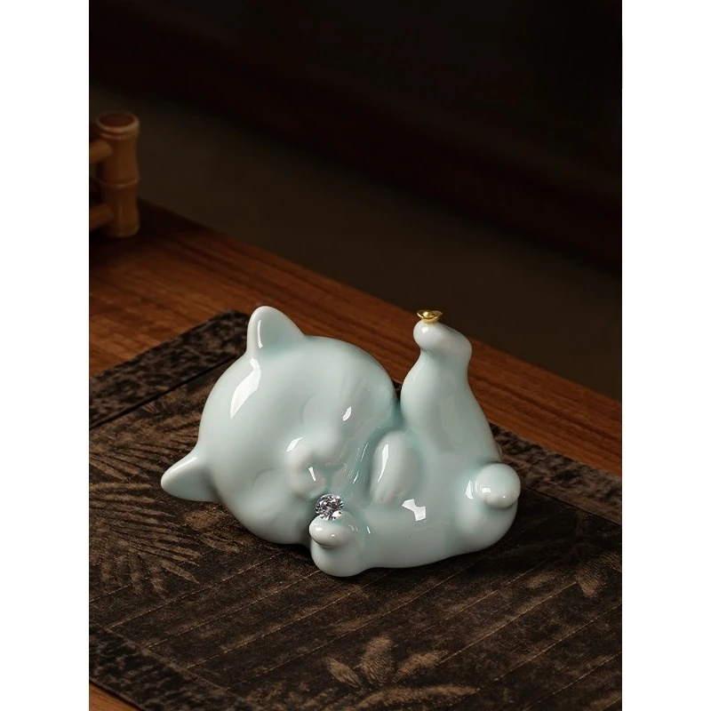 Ceramic Lucky Cat Ornament Living Room Entrance Study Desktop Crafts
Ceramic Lucky Cat Ornament Living Room Entrance Study Desktop Crafts