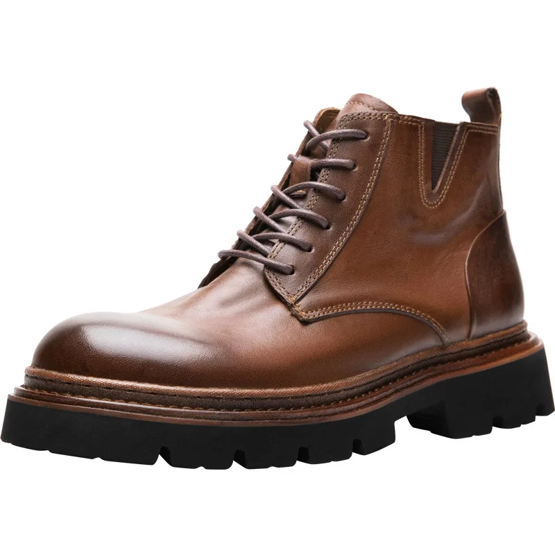 Genuine Leather Autumn Winter Cowboy Motorcycle Combat Boots Outdoor Luxury Designer Shoes Chelsea Boots Mens Ankle Boots Snow
Genuine Leather Autumn Winter Cowboy Motorcycle Combat Boots Outdoor Luxury Designer Shoes Chelsea Boots Mens Ankle Boots Snow