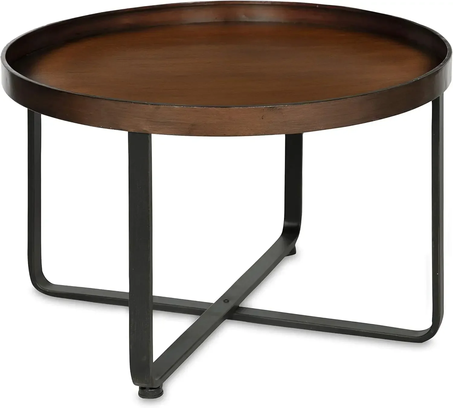Zabel Modern Round Metal Coffee Table with Criss Cross Base, Bronze and Black
Zabel Modern Round Metal Coffee Table with Criss Cross Base, Bronze and Black
