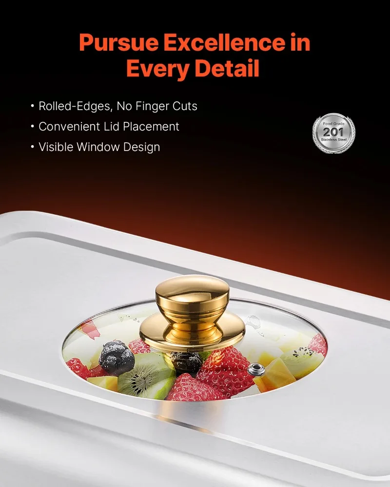 【Premium】SucceBuy 2/4 Pack Chafing Dish Buffet Set Stainless Steel Chafer with Half Size Pans Rectangle Catering Warmer for Part
【Premium】SucceBuy 2/4 Pack Chafing Dish Buffet Set Stainless Steel Chafer with Half Size Pans Rectangle Catering Warmer for Part