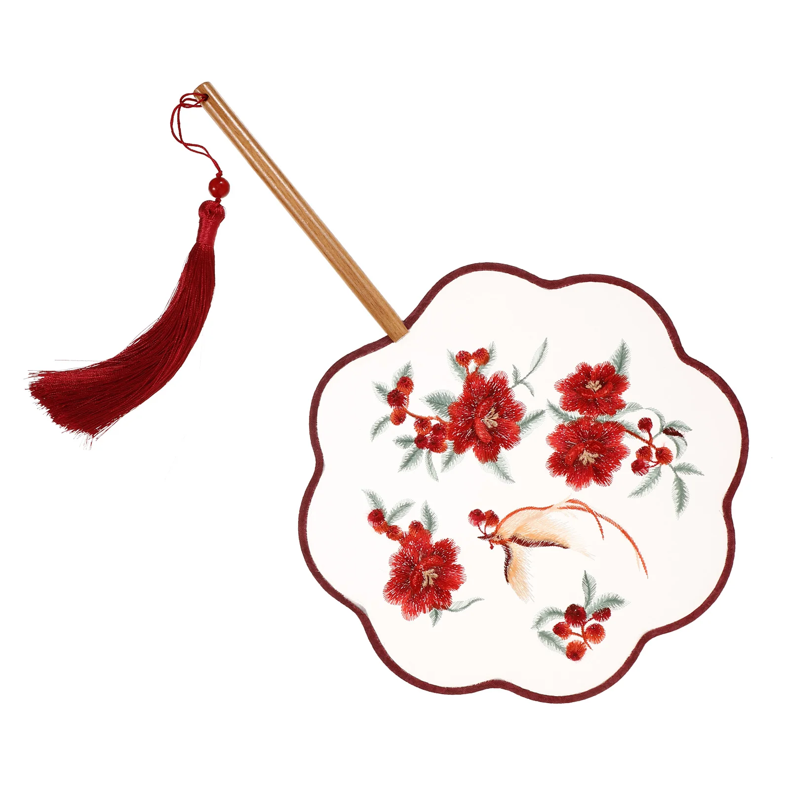 Eight Petal Court Fan Embroidery Silk Round Hand Fan Chinese Tassel Retro Traditional Decorative Fans Lightweight
Eight Petal Court Fan Embroidery Silk Round Hand Fan Chinese Tassel Retro Traditional Decorative Fans Lightweight