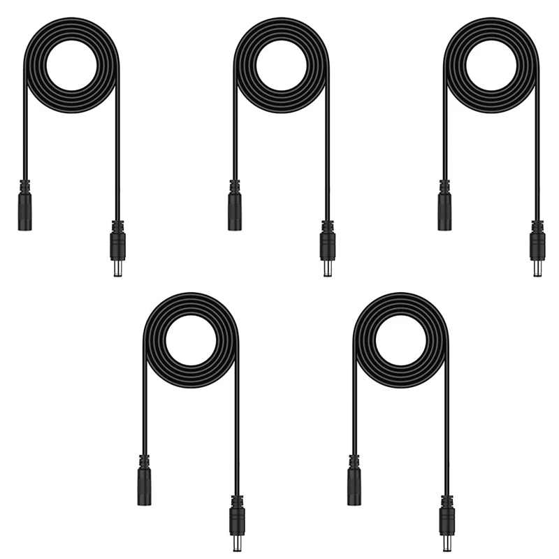 5 Pack 10Ft DC Extension Cord 5.5 X 2.1Mm,DC 12V Power Extension Cable For Security Camera,LED Strip,Supply Adapter
5 Pack 10Ft DC Extension Cord 5.5 X 2.1Mm,DC 12V Power Extension Cable For Security Camera,LED Strip,Supply Adapter