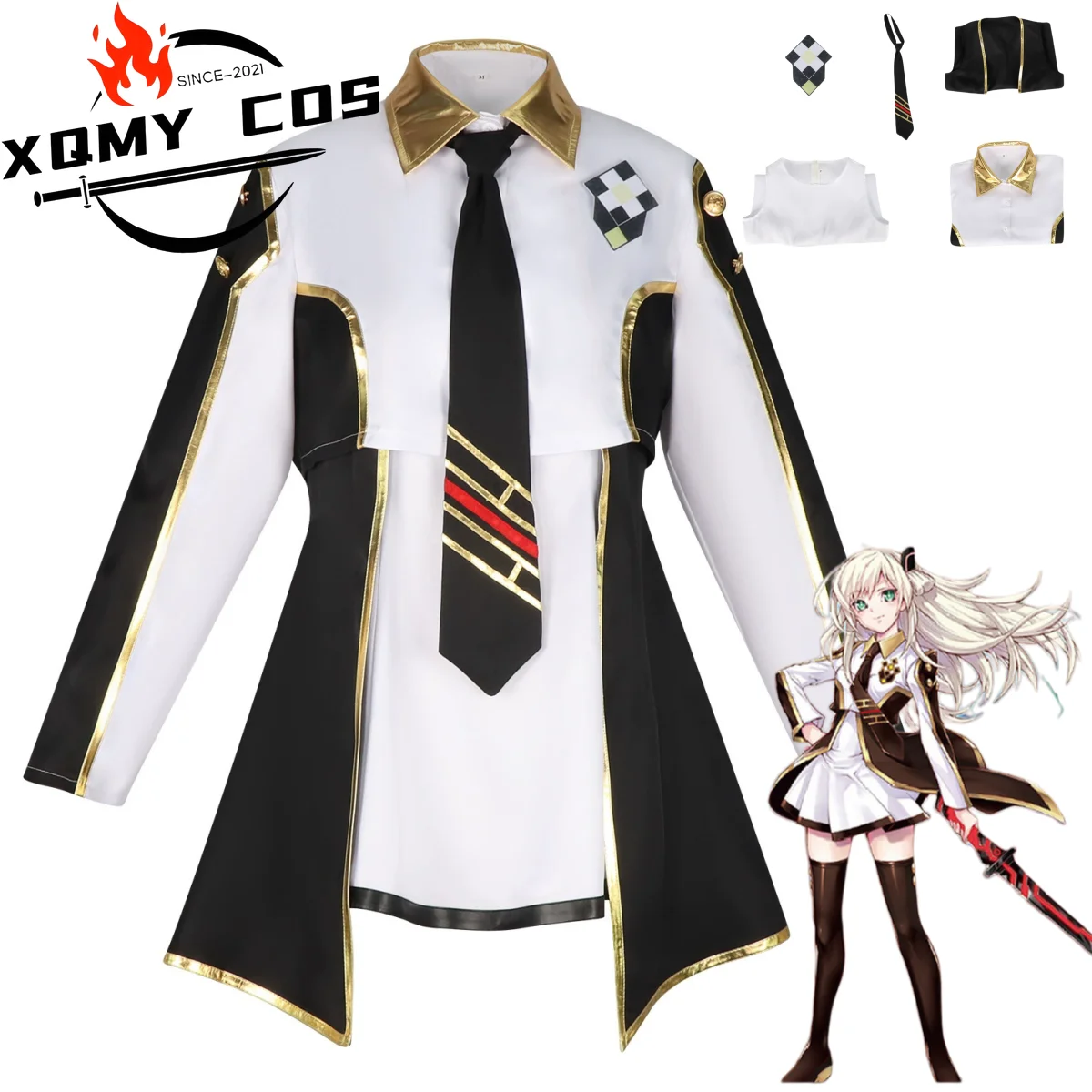 XQGame Sky Striker Ace Raye Cosplay Costume White Long Sleeves Coat Dress Uniform Woman Sexy Carnival Halloween Party Suit
XQGame Sky Striker Ace Raye Cosplay Costume White Long Sleeves Coat Dress Uniform Woman Sexy Carnival Halloween Party Suit