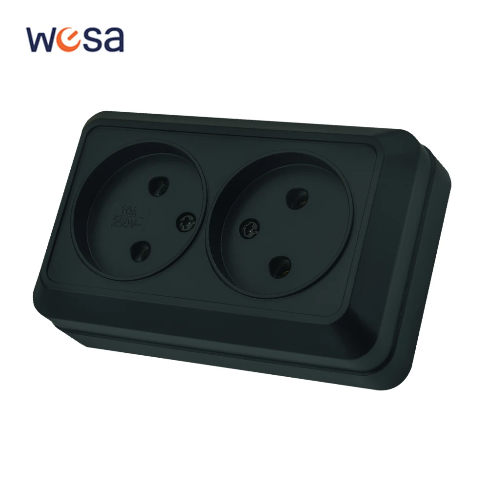 Black Power Socket Wall Surface EU Standard Electrical Outlets Paint Plastic Not Ground Flame Retardant Classic 250V Surface
Black Power Socket Wall Surface EU Standard Electrical Outlets Paint Plastic Not Ground Flame Retardant Classic 250V Surface