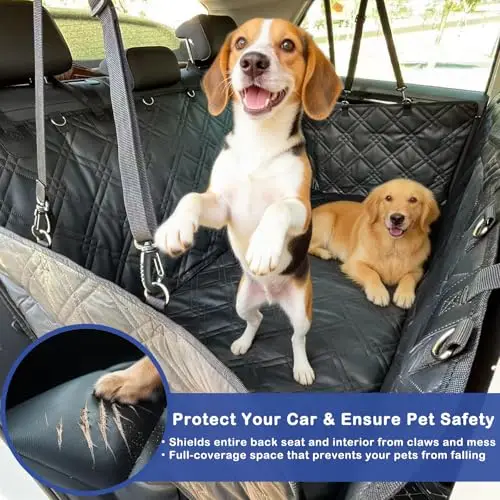 Waterproof Quilted Dog Car Seat Cover With Hard Base, Non-Slip Backseat Protector For SUVs Trucks Featuring Mesh Window
Waterproof Quilted Dog Car Seat Cover With Hard Base, Non-Slip Backseat Protector For SUVs Trucks Featuring Mesh Window