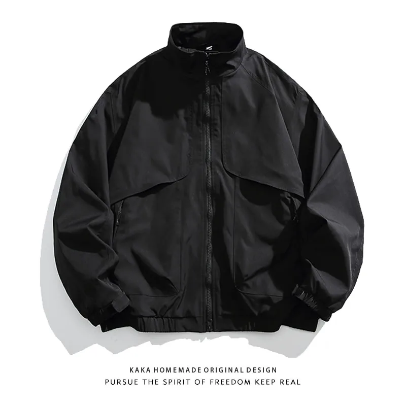 Мужская свободная рабочая куртка с воротником-стойкой, уличная, ветрозащитная, осенняя, модная, из полиэстера, с длинными рукавами, на молнии
Мужская свободная рабочая куртка с воротником-стойкой, уличная, ветрозащитная, осенняя, модная, из полиэстера, с длинными рукавами, на молнии