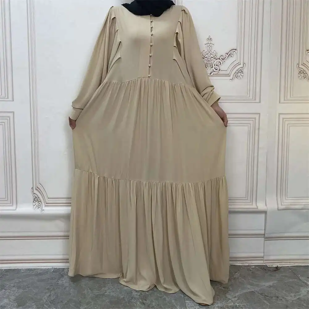 Summer Chiffon Long Dress Solid Loose A-button Dress 6633 2025 Muslim Long Dress Robe Abaya Ramadan Dubai Luxury Islam Elegant
Summer Chiffon Long Dress Solid Loose A-button Dress 6633 2025 Muslim Long Dress Robe Abaya Ramadan Dubai Luxury Islam Elegant
