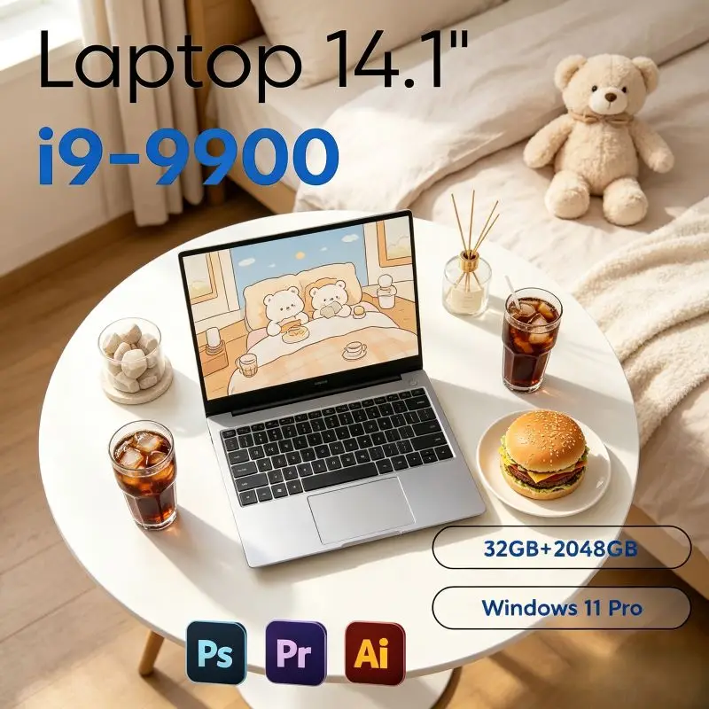 Powerful Intel I9-9900 Core Fits 2026 New 14.1 Inch Portable Notebook PC Win11, 32GB DDR4 2TB SSD Ensures Fluent Complex Office
Powerful Intel I9-9900 Core Fits 2026 New 14.1 Inch Portable Notebook PC Win11, 32GB DDR4 2TB SSD Ensures Fluent Complex Office