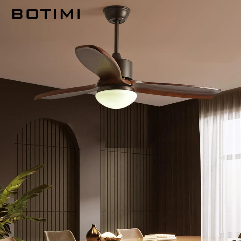 BOTIMI 42 48 52 Inch Solid Wood Blades Ceiling Fan With Lights For Living Room Remote Control Bedroom Cooling Fan Lamp
BOTIMI 42 48 52 Inch Solid Wood Blades Ceiling Fan With Lights For Living Room Remote Control Bedroom Cooling Fan Lamp