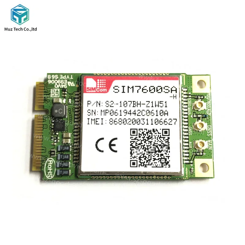 Модуль LTE Cat4 SIM7600E-H-PCIE Поддержка GNSS 4G SIM7600SA-H SIM7600NA-H SIM7600JC-H MiniPCIe поддерживает беспроводная связь
Модуль LTE Cat4 SIM7600E-H-PCIE Поддержка GNSS 4G SIM7600SA-H SIM7600NA-H SIM7600JC-H MiniPCIe поддерживает беспроводная связь