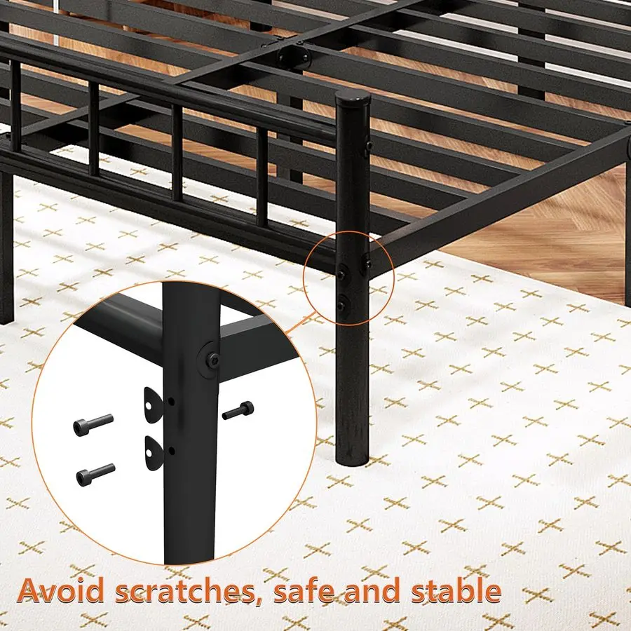 Queen Size Metal Bed Frame with Headboard amp Footboard 14 Inch Metal Platform Mattress Foundation Support with Steel Slat, Unde
Queen Size Metal Bed Frame with Headboard amp Footboard 14 Inch Metal Platform Mattress Foundation Support with Steel Slat, Unde