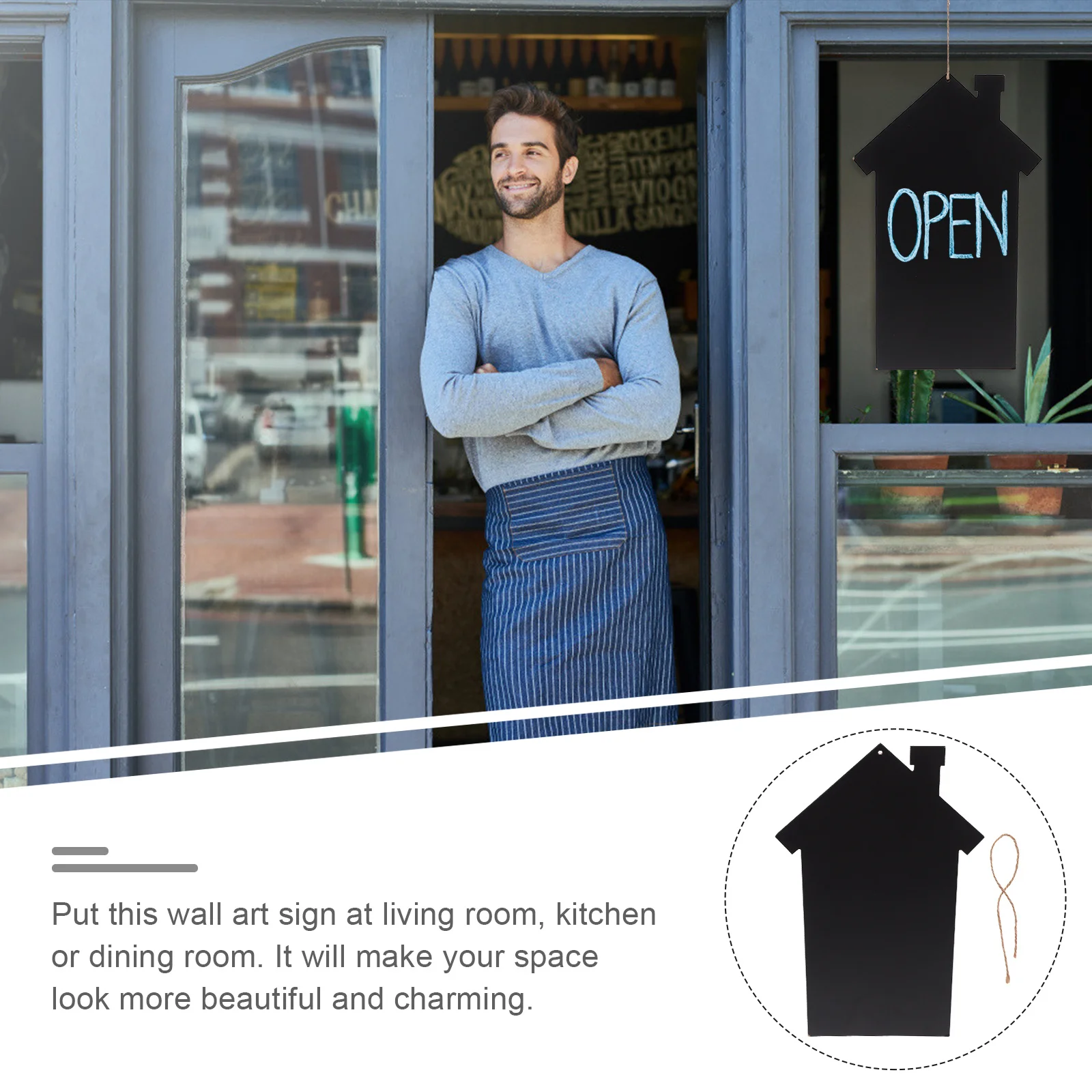 Hanging Chalkboard Sign Small Blackboard Wall Door Decorative Message Board Wooden Home Office Hotel Use Wipe Clean Reusable
Hanging Chalkboard Sign Small Blackboard Wall Door Decorative Message Board Wooden Home Office Hotel Use Wipe Clean Reusable