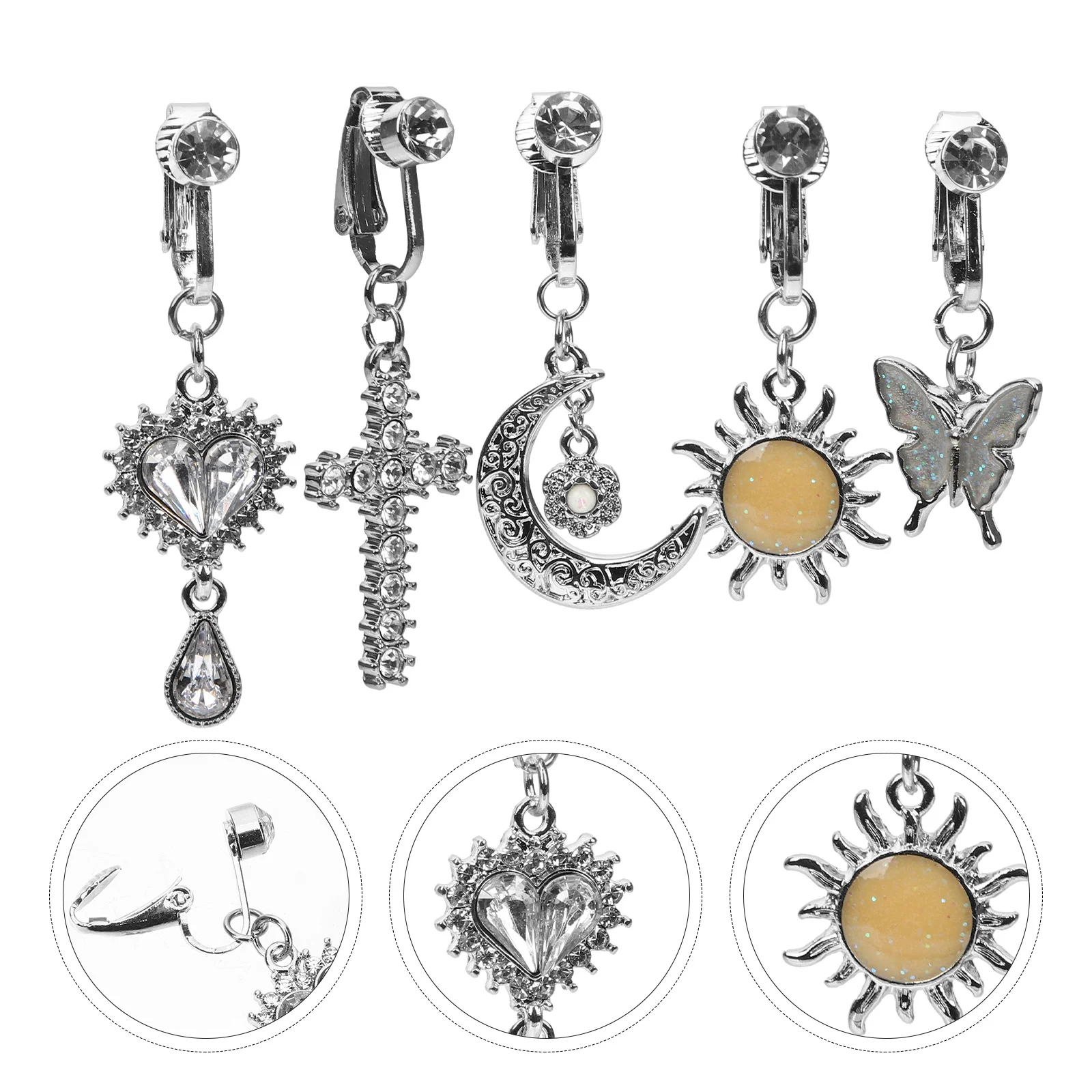 5Pcs Stainless Steel Belly Rings for Women Non Piercing Navel Ring Body Jewelry Sparkly Dangle Fashion Statement Gift
5Pcs Stainless Steel Belly Rings for Women Non Piercing Navel Ring Body Jewelry Sparkly Dangle Fashion Statement Gift