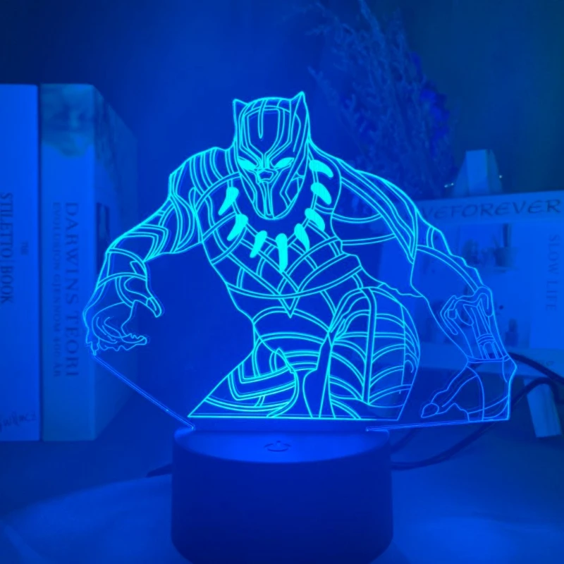 Marvel Black Panther Movie Merchandise Cartoon Acrylic Light-Up Stand Desktop Decoration Bedroom Atmosphere Night Light Gift
Marvel Black Panther Movie Merchandise Cartoon Acrylic Light-Up Stand Desktop Decoration Bedroom Atmosphere Night Light Gift