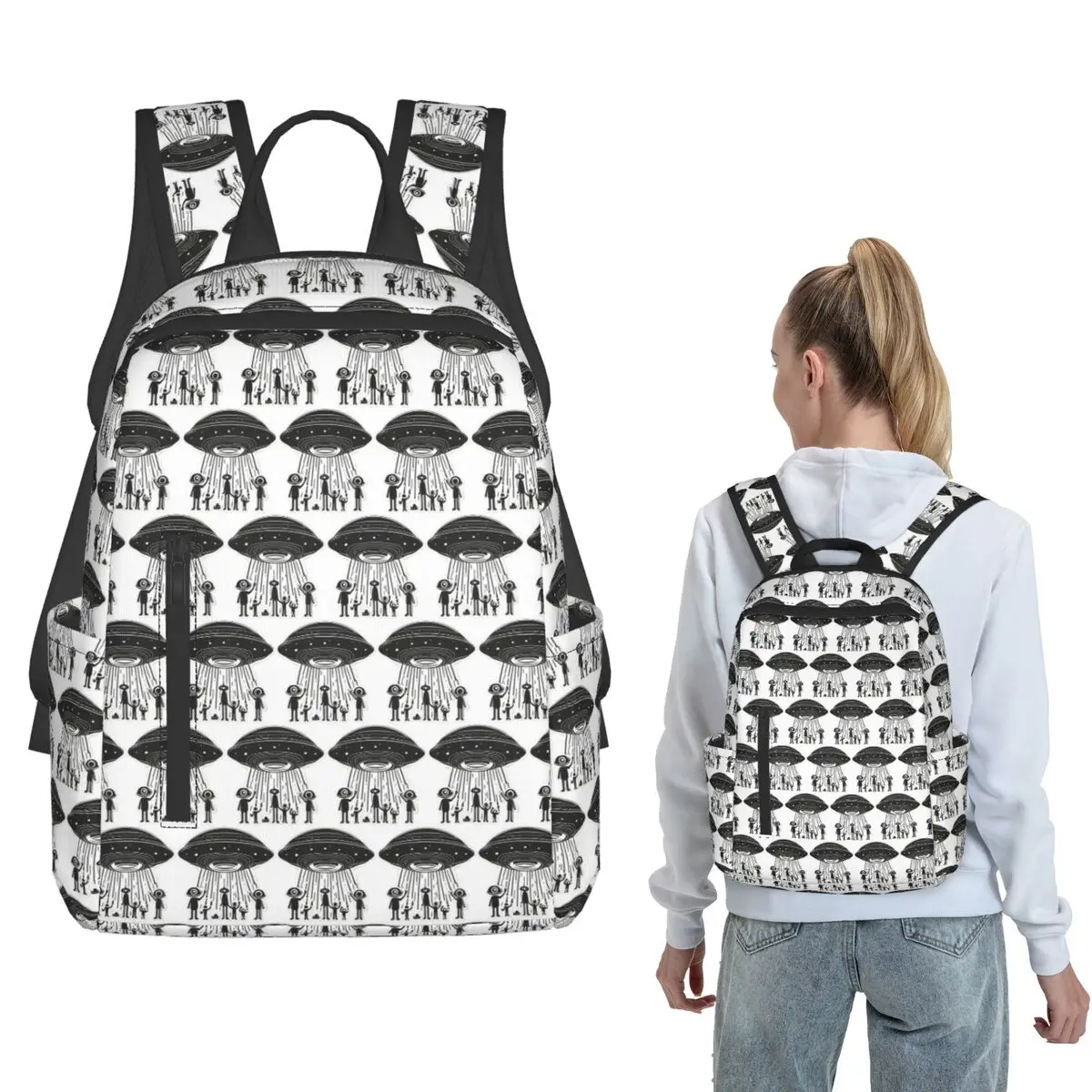 Abduction Aliens Backpack Large Capacity Children BookBag School Bag Shoulder Bags for Men Women
Abduction Aliens Backpack Large Capacity Children BookBag School Bag Shoulder Bags for Men Women