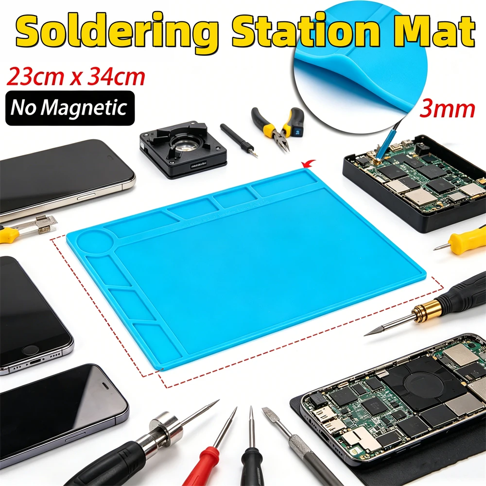 Silicone Soldering Mat ESD Antistatic Heat Insulation Motherboard Electronics Phone Repair Maintenance Working Platform Pad
Silicone Soldering Mat ESD Antistatic Heat Insulation Motherboard Electronics Phone Repair Maintenance Working Platform Pad