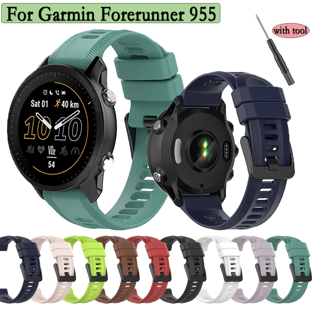 Silicone Strap For Garmin Forerunner 955 Soft Silicone 22.4mm Wristbands High Quality With Tool 2 Clasps Steady Sport Bracelet
Silicone Strap For Garmin Forerunner 955 Soft Silicone 22.4mm Wristbands High Quality With Tool 2 Clasps Steady Sport Bracelet